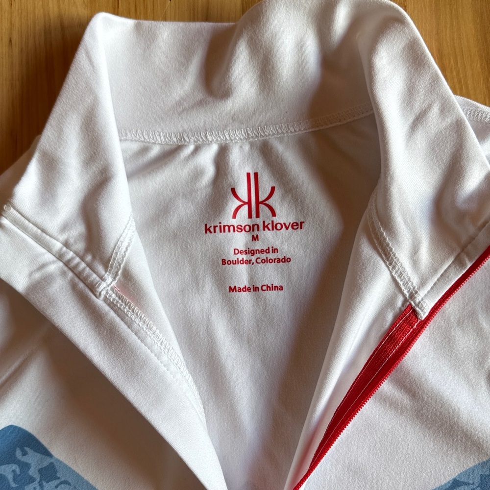Krimson Klover White Jacket with Red Trim